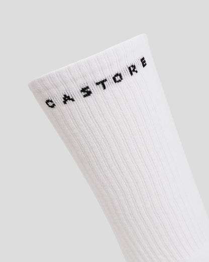 2 Pack Basic Crew Sock - White