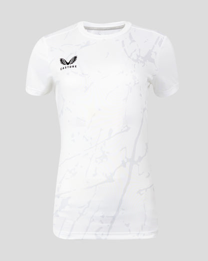 Womens Marble Performance Tee - Brilliant White