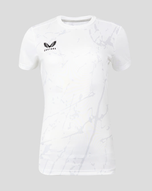 Womens Marble Performance Tee - Brilliant White