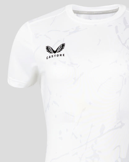 Womens Marble Performance Tee - Brilliant White