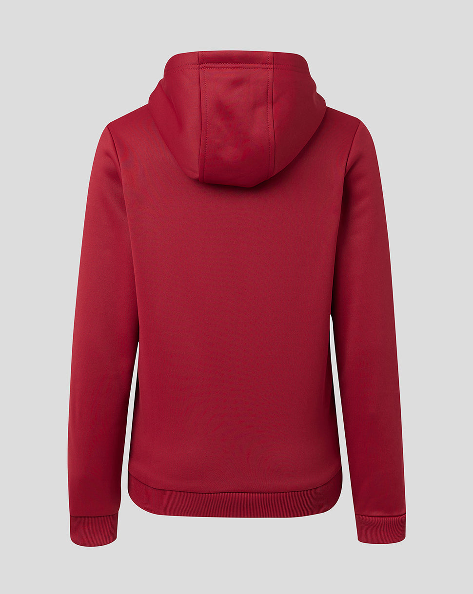 Junior Full Zip Brushback Hoodie - Biking Red