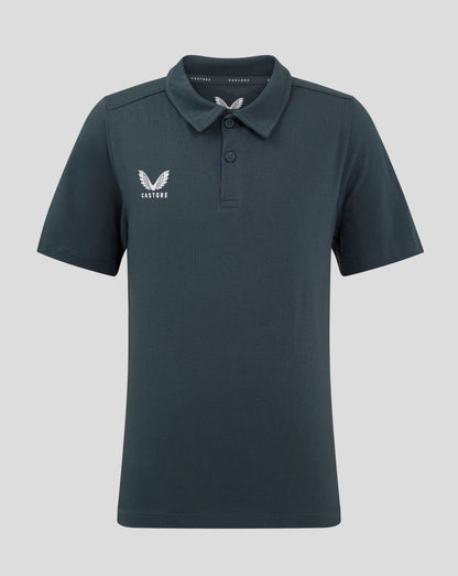 Junior Cotton Leisure Polo - Dark Slate