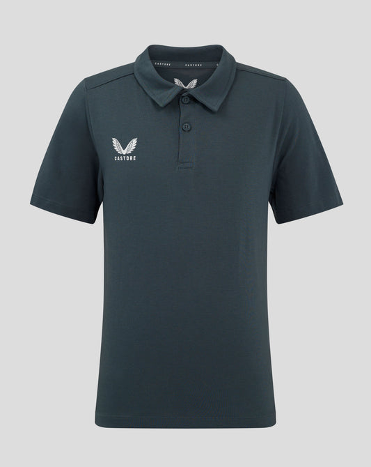 Junior Cotton Leisure Polo - Dark Slate