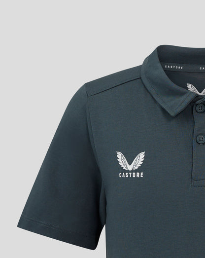 Junior Cotton Leisure Polo - Dark Slate