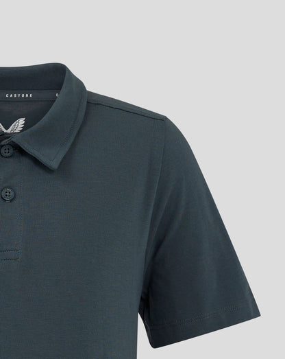 Junior Cotton Leisure Polo - Dark Slate