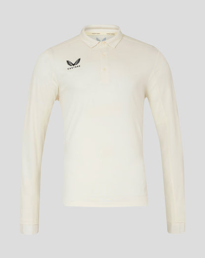 Mens Cricket Long Sleeve Shirt - Cannoli Cream