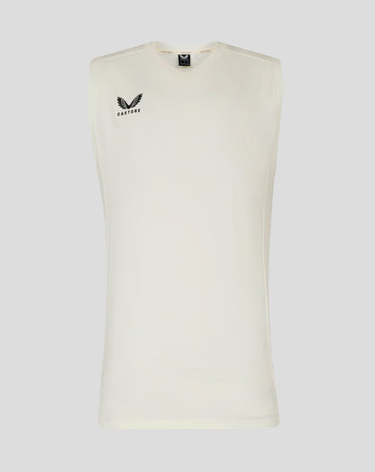 Mens Cricket Sleeveless Jumper - Cannoli Cream