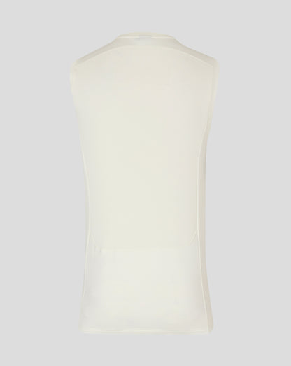 Mens Cricket Sleeveless Jumper - Cannoli Cream