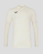 Mens Cricket Long Sleeve Tech Playing Shirt - Cannoli Cream