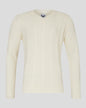 Mens Cricket Knitted Long Sleeve Jumper - Cannoli Cream