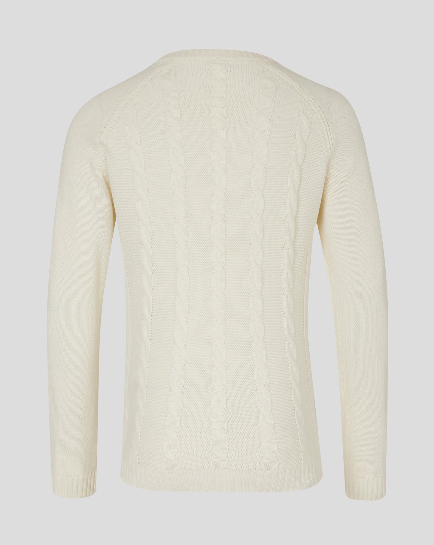 Mens Cricket Knitted Long Sleeve Jumper - Cannoli Cream