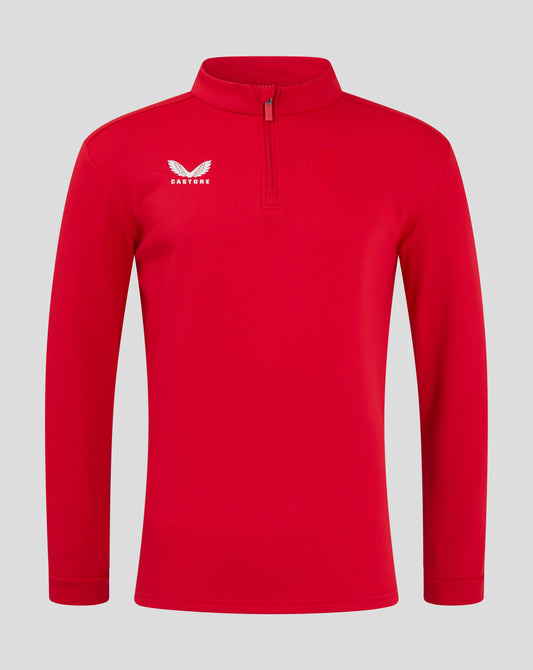 Mens Fleece Lined 1/4 Zip - True Red