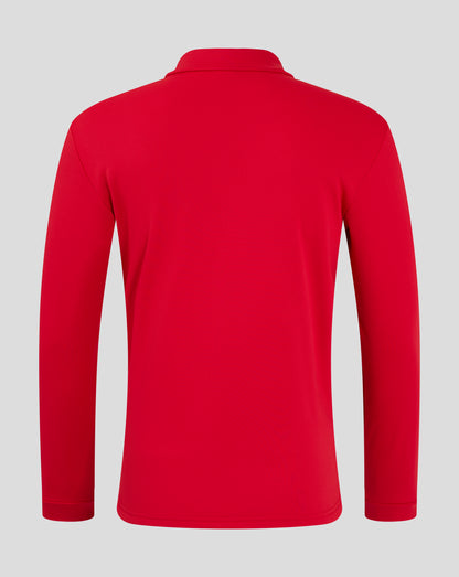 Mens Fleece Lined 1/4 Zip - True Red