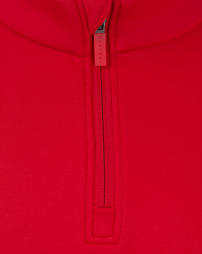 Mens Fleece Lined 1/4 Zip - True Red