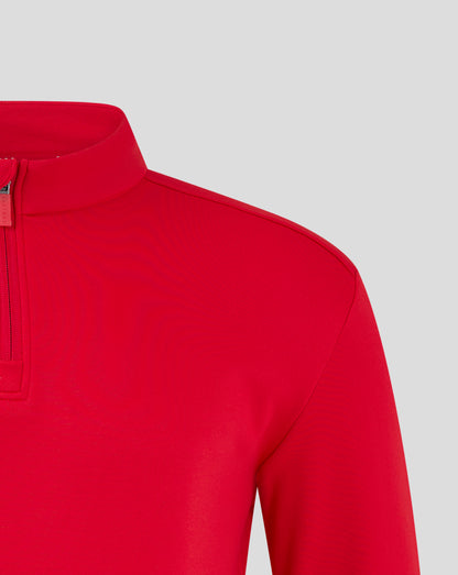 Mens Fleece Lined 1/4 Zip - True Red