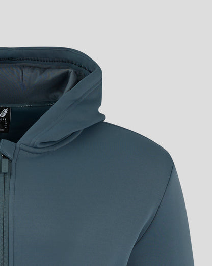 Mens Full Zip Brushback Hoodie - Dark Slate