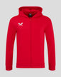 Mens Full Zip Brushback Hoodie - True Red