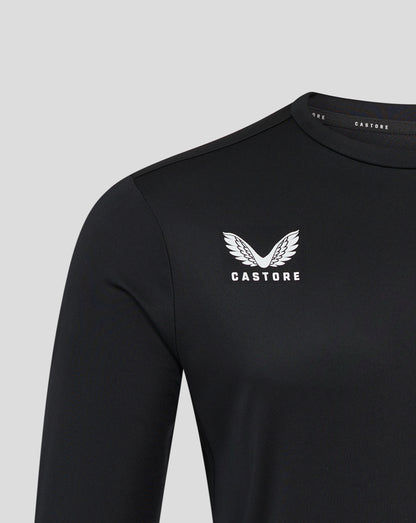 Mens Long Sleeve Performance Tee - Caviar