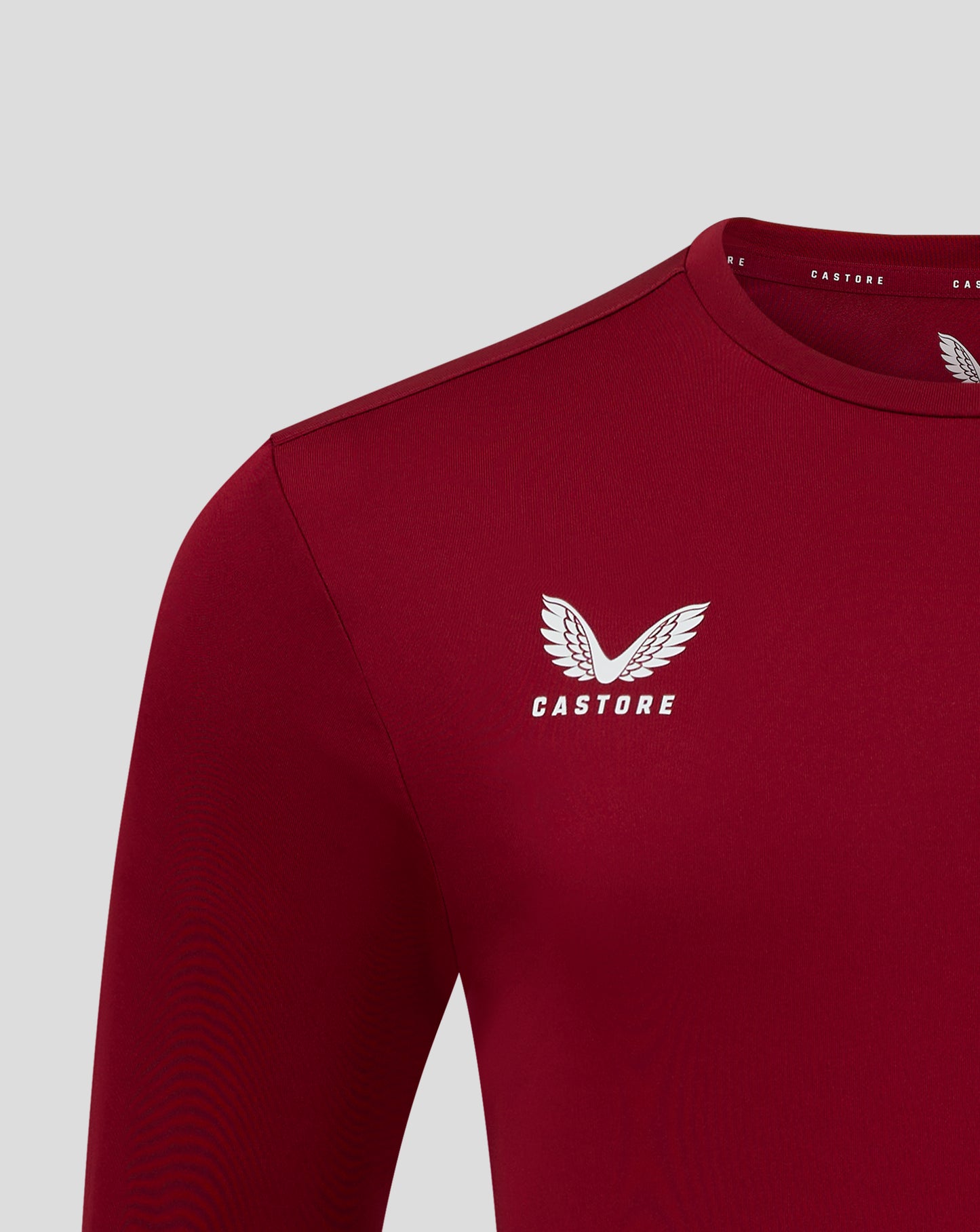 Mens Long Sleeve Performance Tee - Biking Red