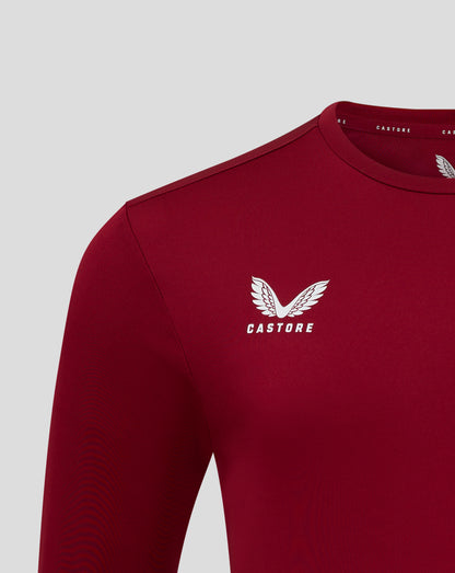 Mens Long Sleeve Performance Tee - Biking Red