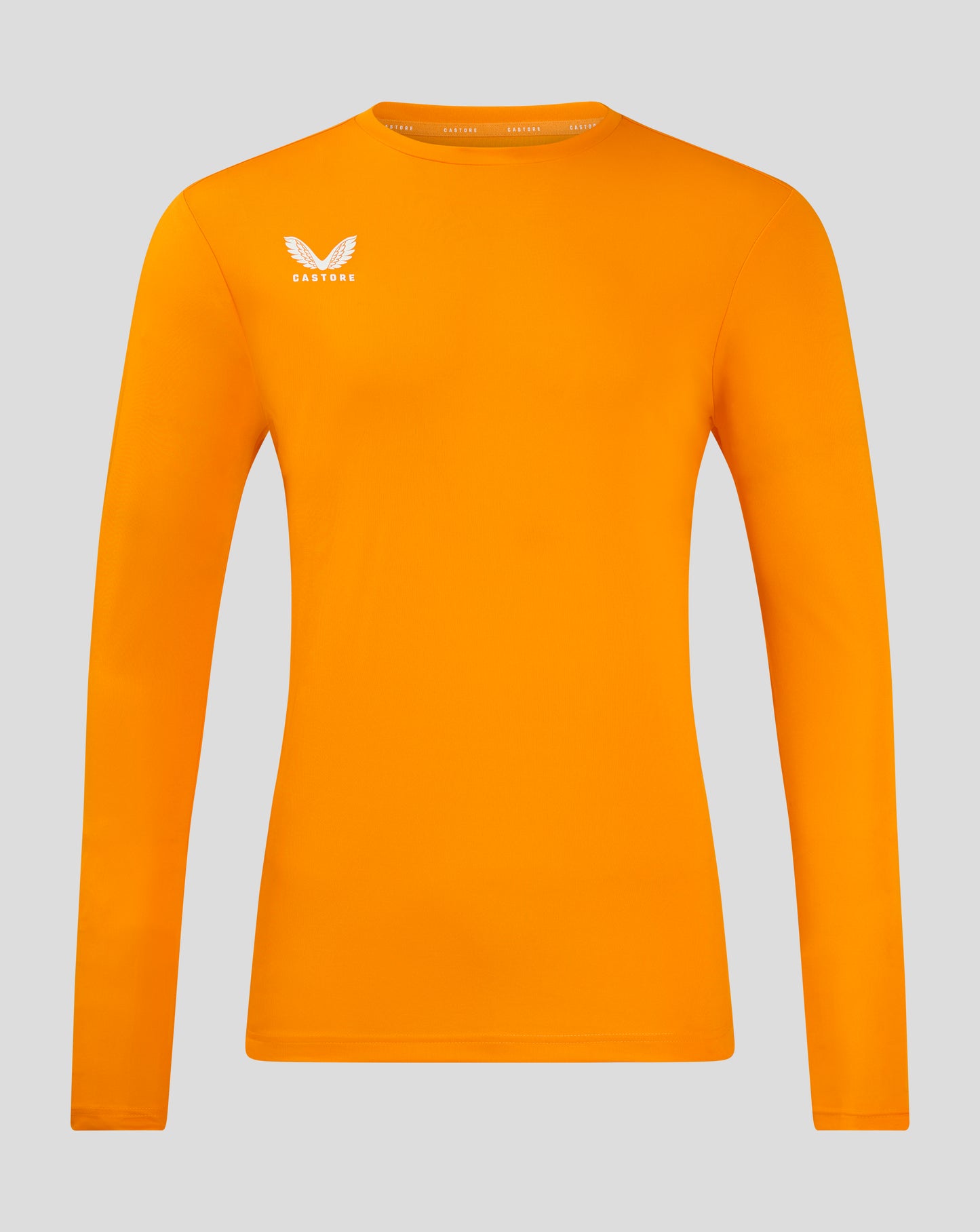 Mens Long Sleeve Performance Tee - Bright Marigold