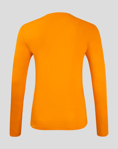 Mens Long Sleeve Performance Tee - Bright Marigold