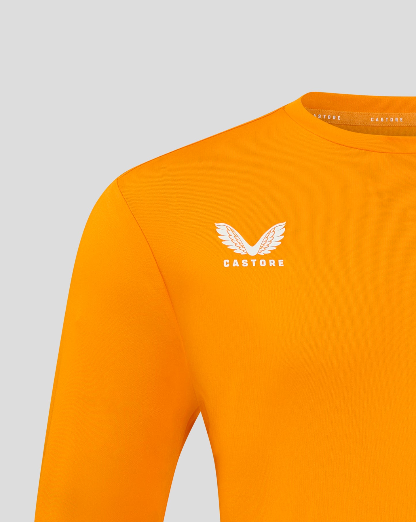 Mens Long Sleeve Performance Tee - Bright Marigold