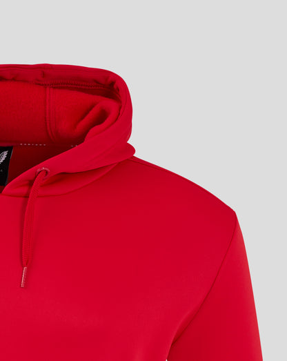 Mens Performance Overhead Hoodie - True Red