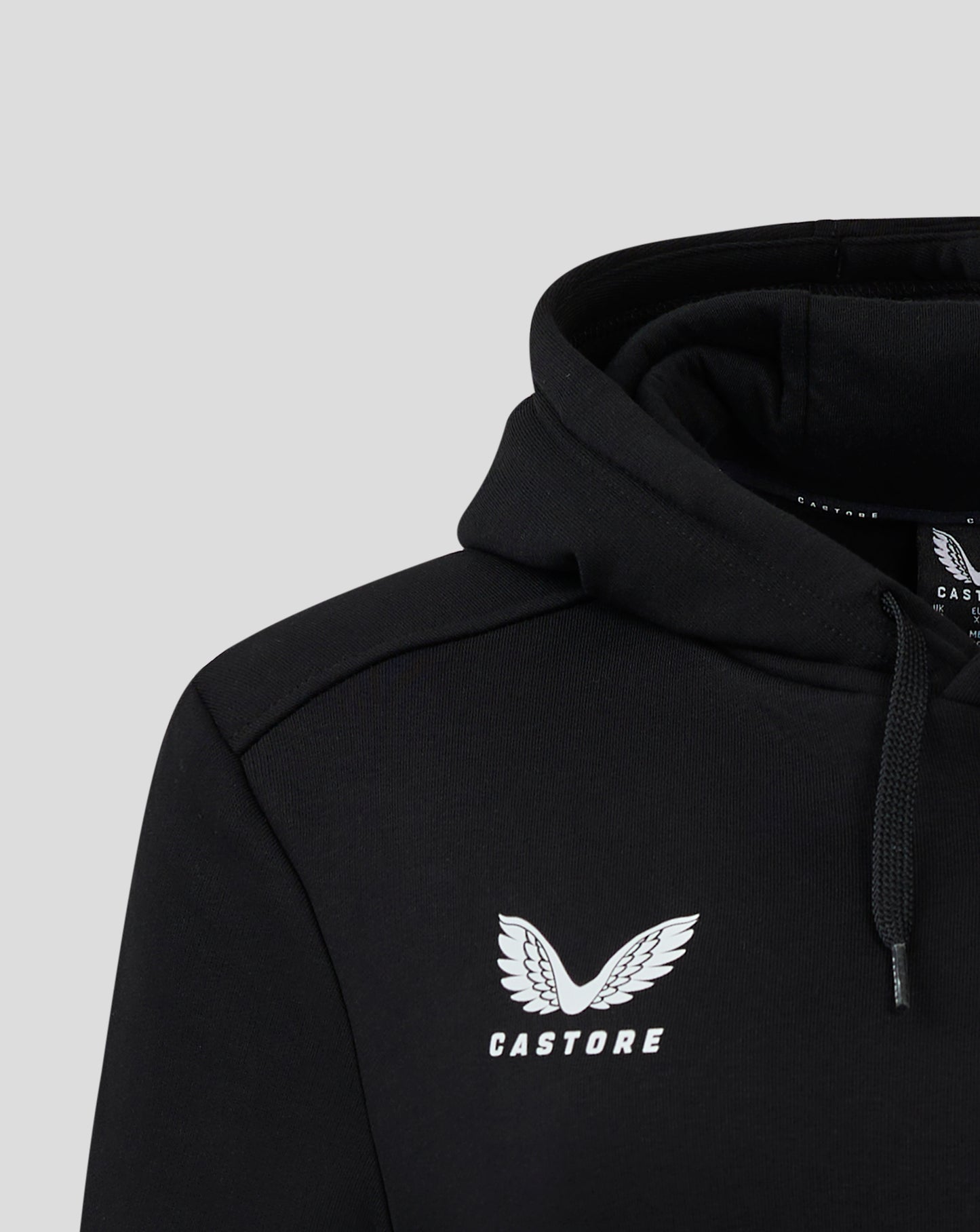 Mens Cotton Leisure Hoodie - Caviar