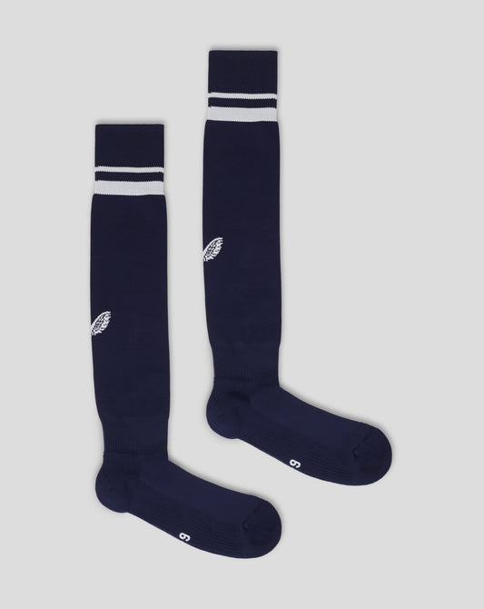 Performance Sock With Stripe - Peacoat/White